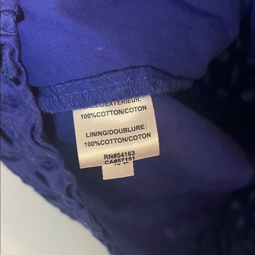 Marc New York Sz 10 Women’s Royal Blue Eyelet Detail Midi Dress #contemporary - Picture 10 of 11
